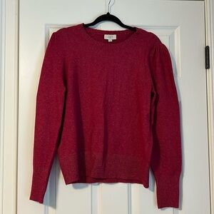 Loft sweater size large in dark pink